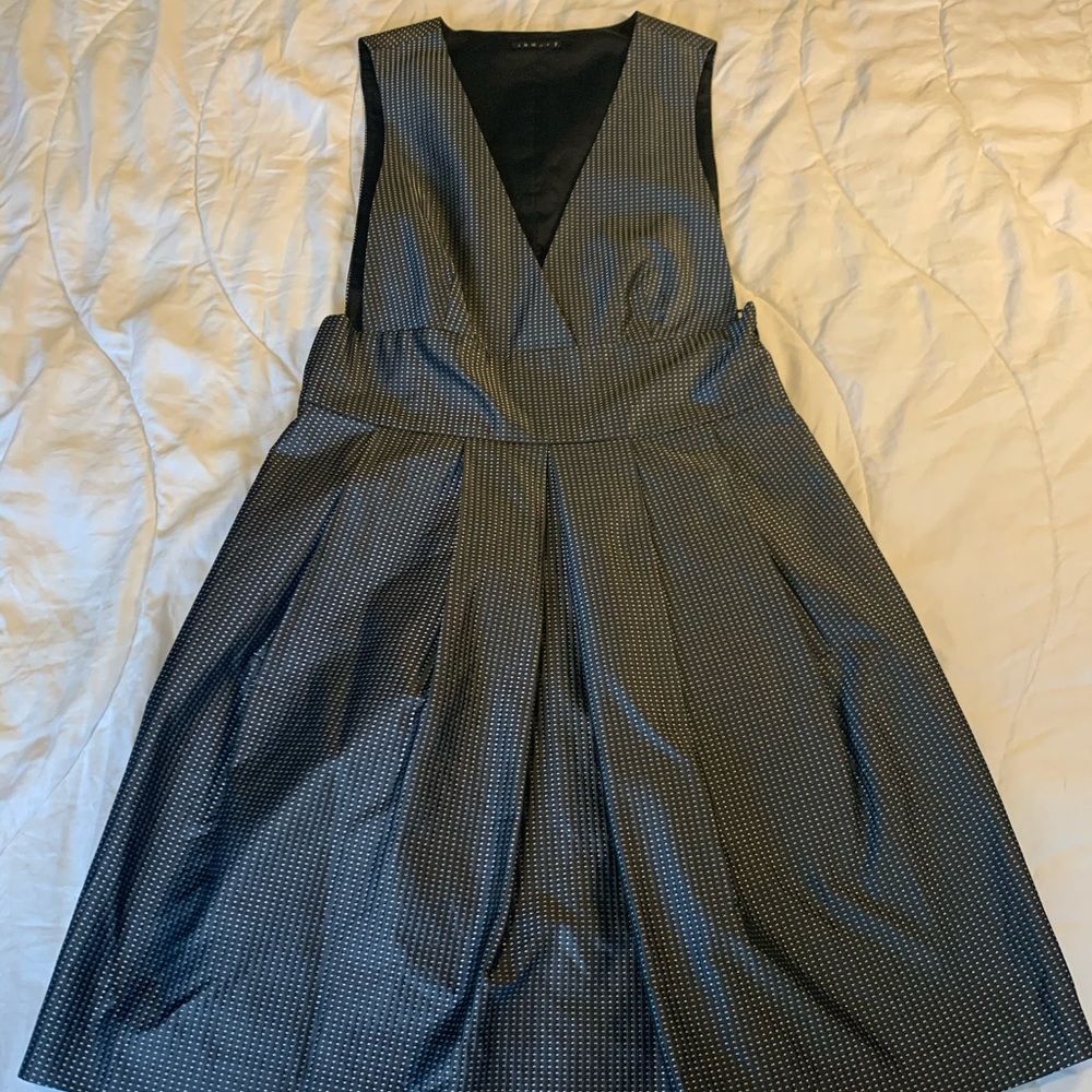 Theory Metallic Mini Dress
